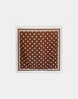 Foulard à pois brun et blanc