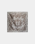 Foulard en soie léopard taupe