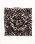 Foulard en soie carré léopard brun