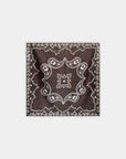 Foulard en soie léopard brun