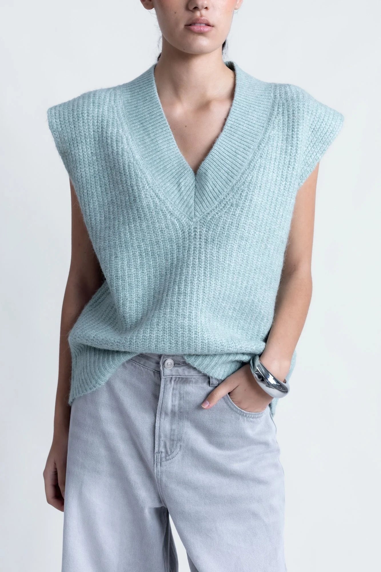 Gilet sans manches en tricot oversize Sapiato