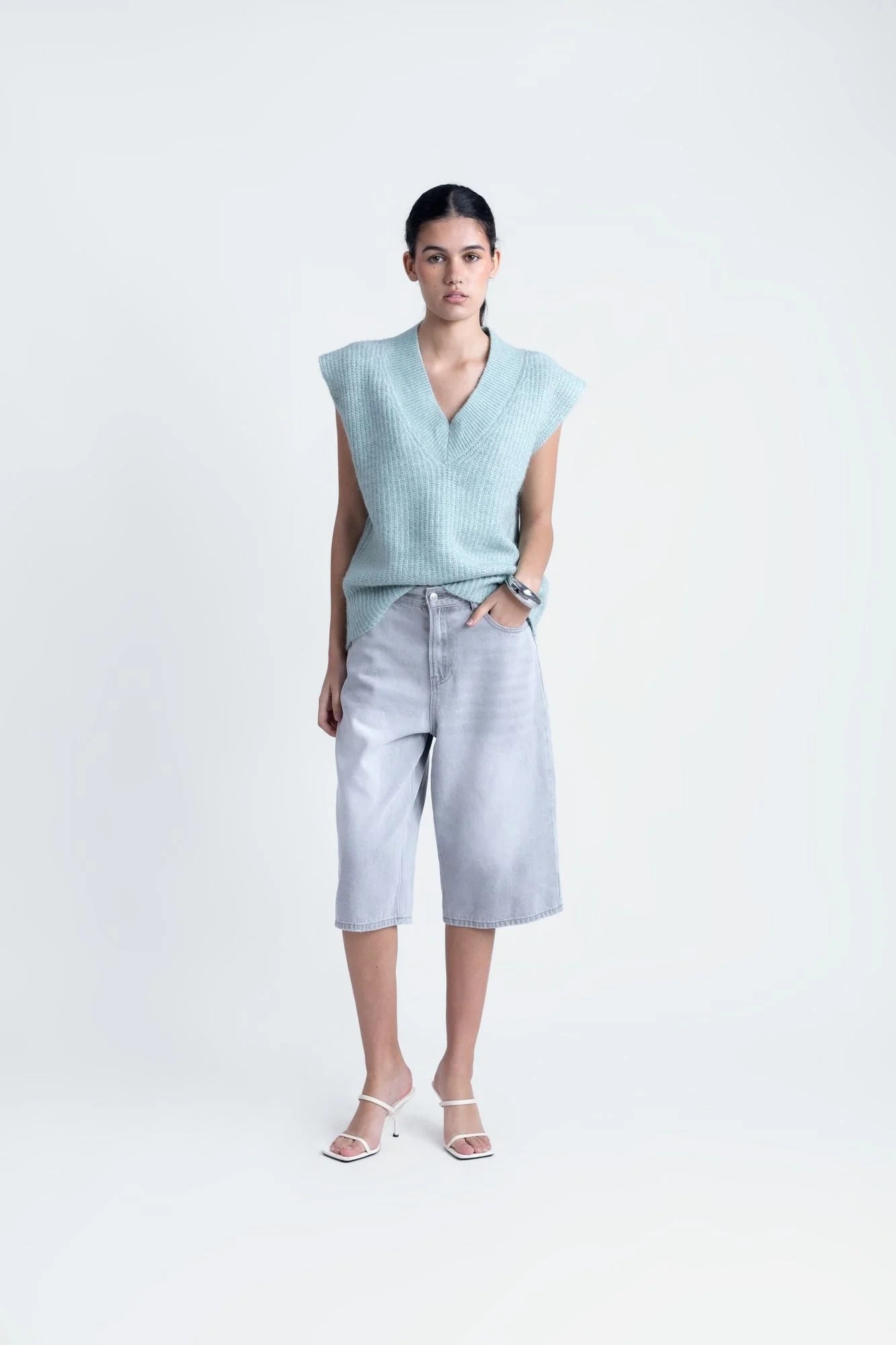 Gilet sans manches en tricot oversize Sapiato