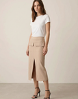 Jupe Cargo Beige Avec Poches