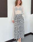 top13833 noir vintage elegant taille haute evasee jupe maxi image 1