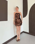 top13869 jupe moulante mini brun a paillettes image 4