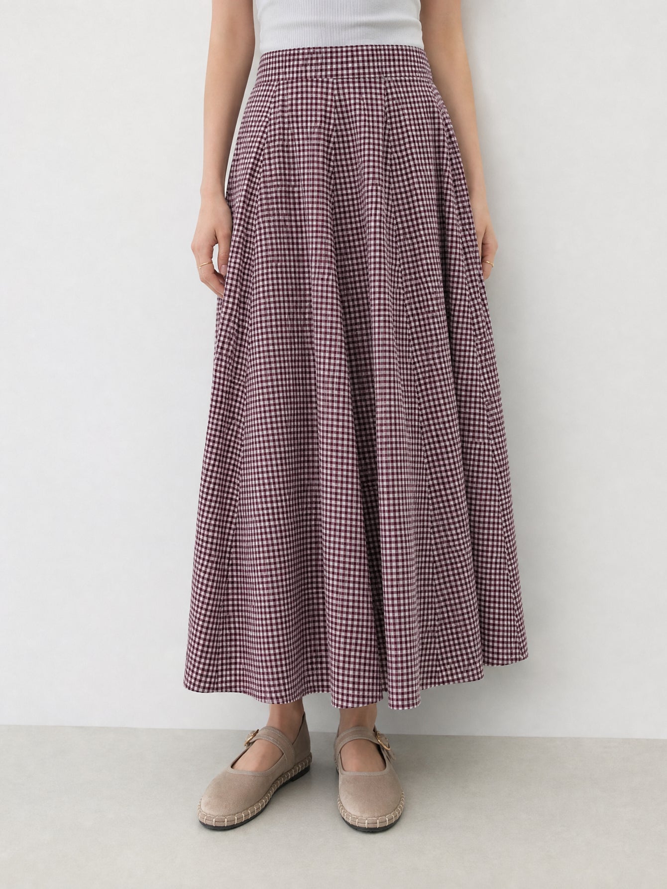 jupe texturé VICHY pour femme vue 03
