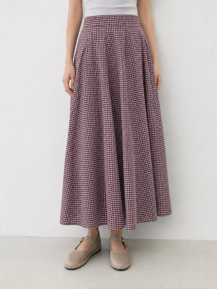jupe texturé VICHY pour femme vue 03