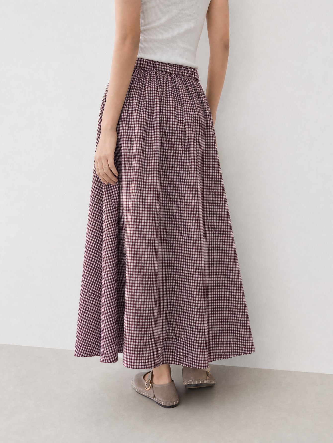 jupe texturé VICHY pour femme vue 04