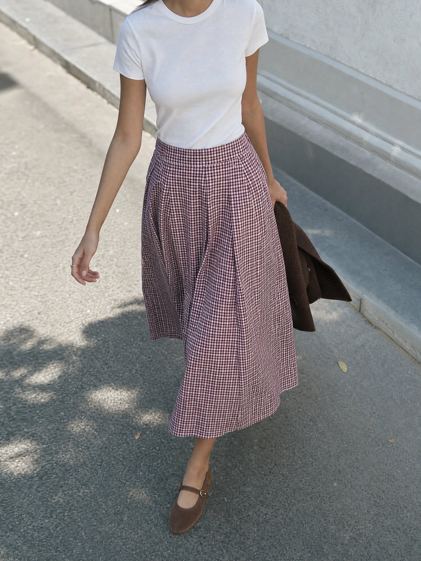 jupe texturé VICHY pour femme vue 05