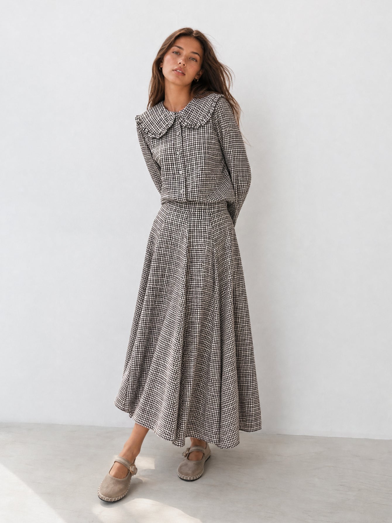 jupe texturé VICHY pour femme vue 06