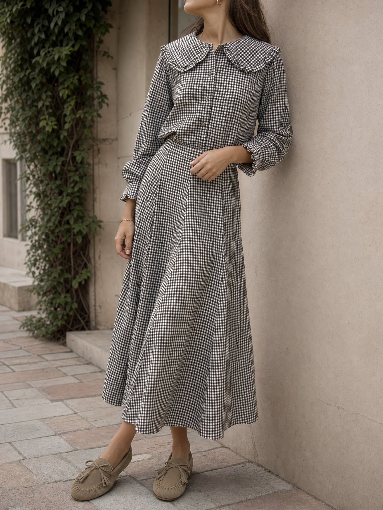 jupe texturé VICHY pour femme vue 07