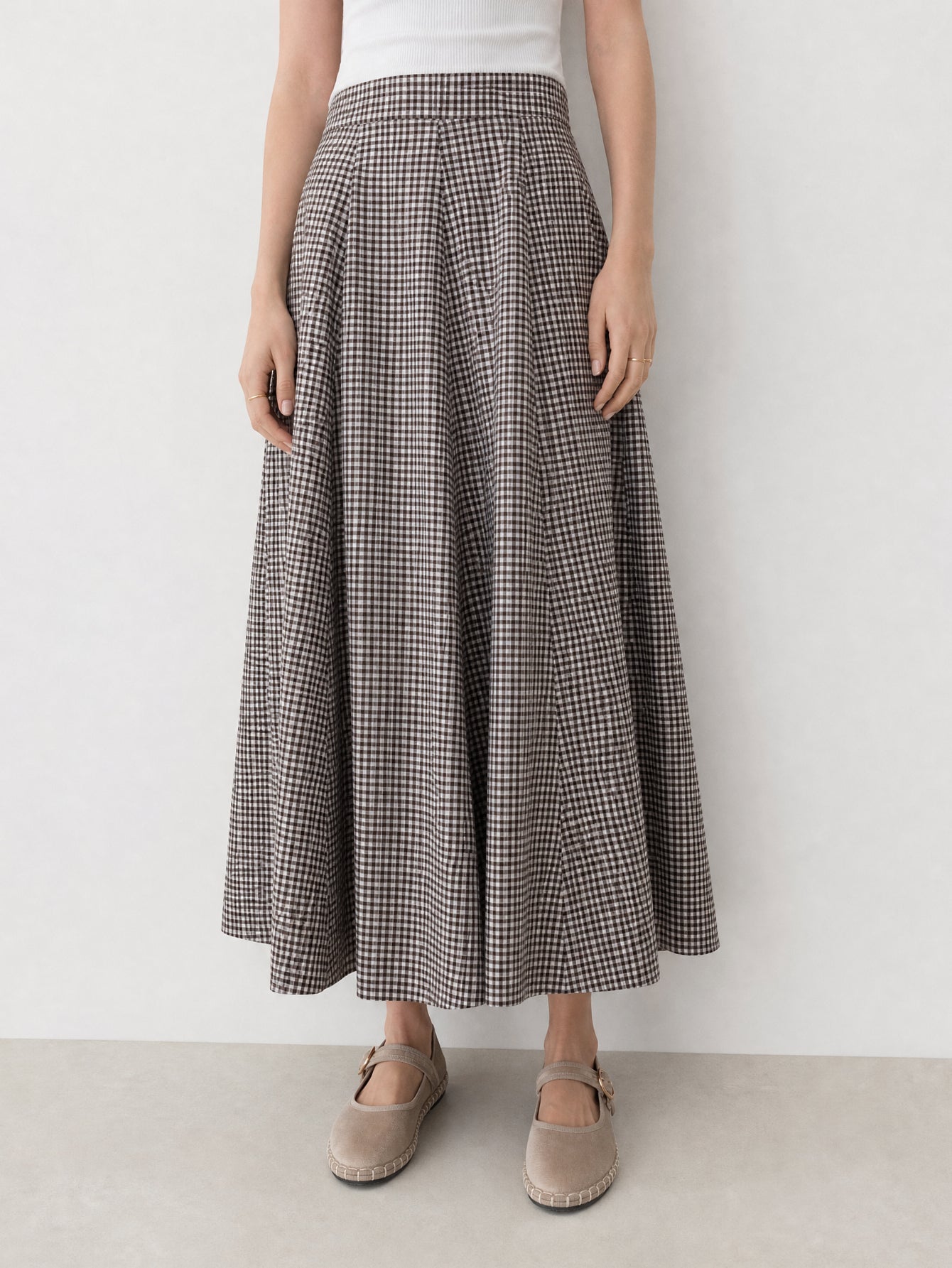 jupe texturé VICHY pour femme vue 08