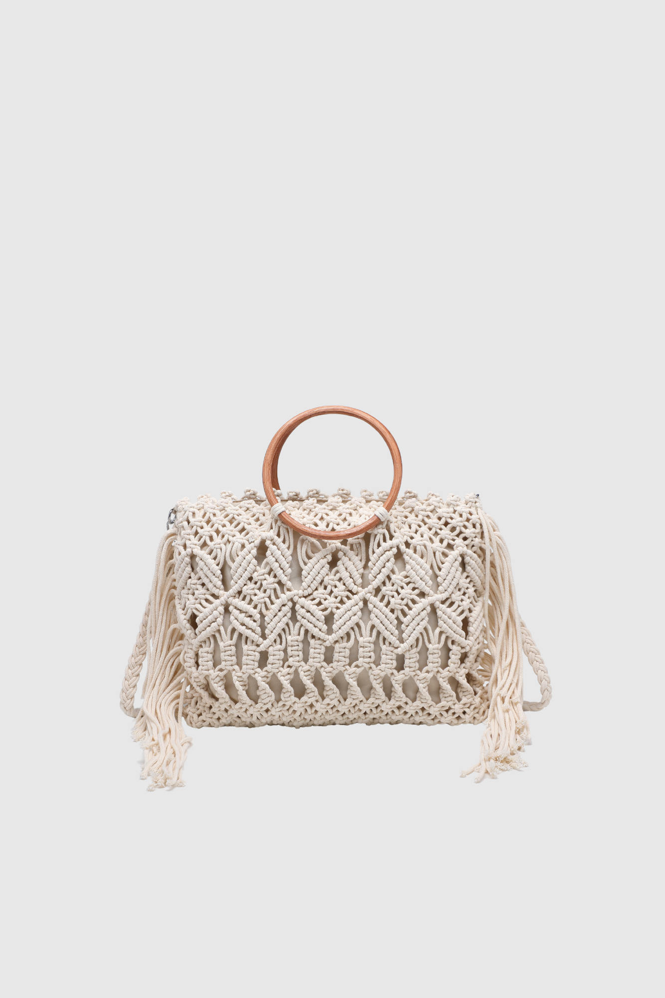 sac en macrame mini a anses en bois image 1