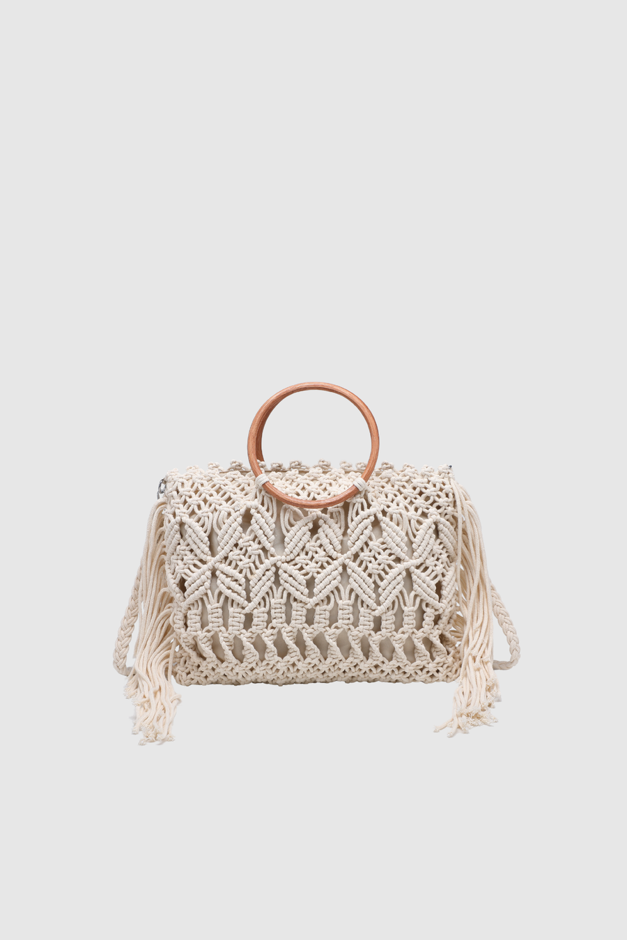sac en macrame mini a anses en bois image 1
