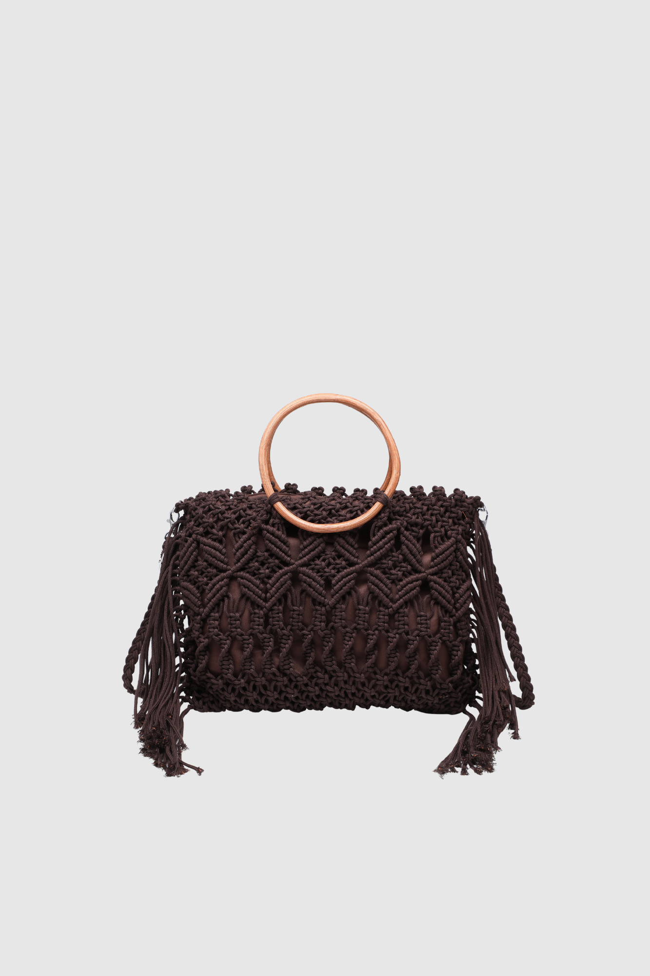 sac en macrame mini a anses en bois image 3