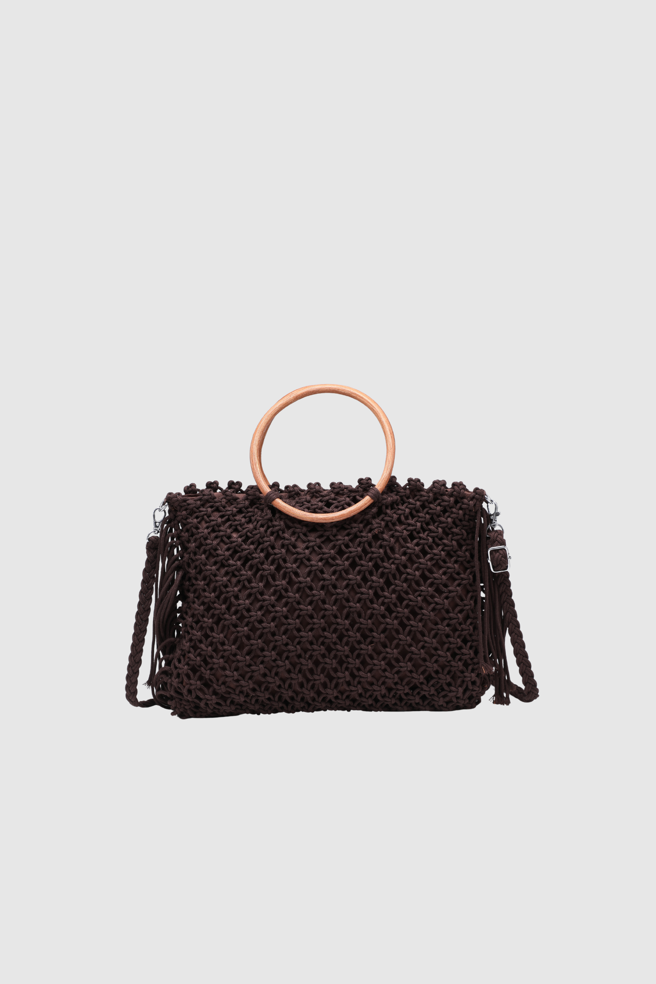 sac en macrame mini a anses en bois image 5