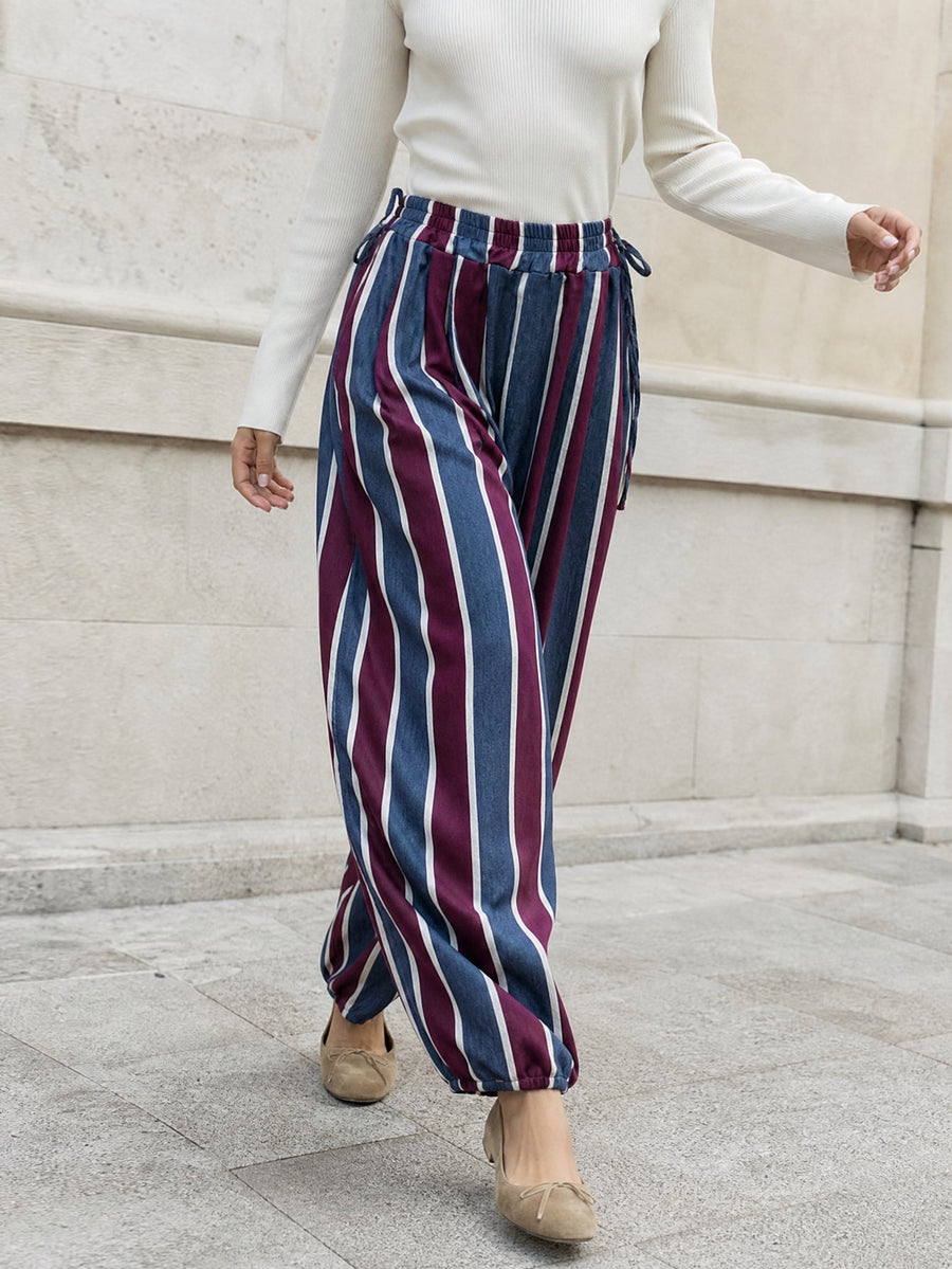 pantalon à rayures en coton vue 11