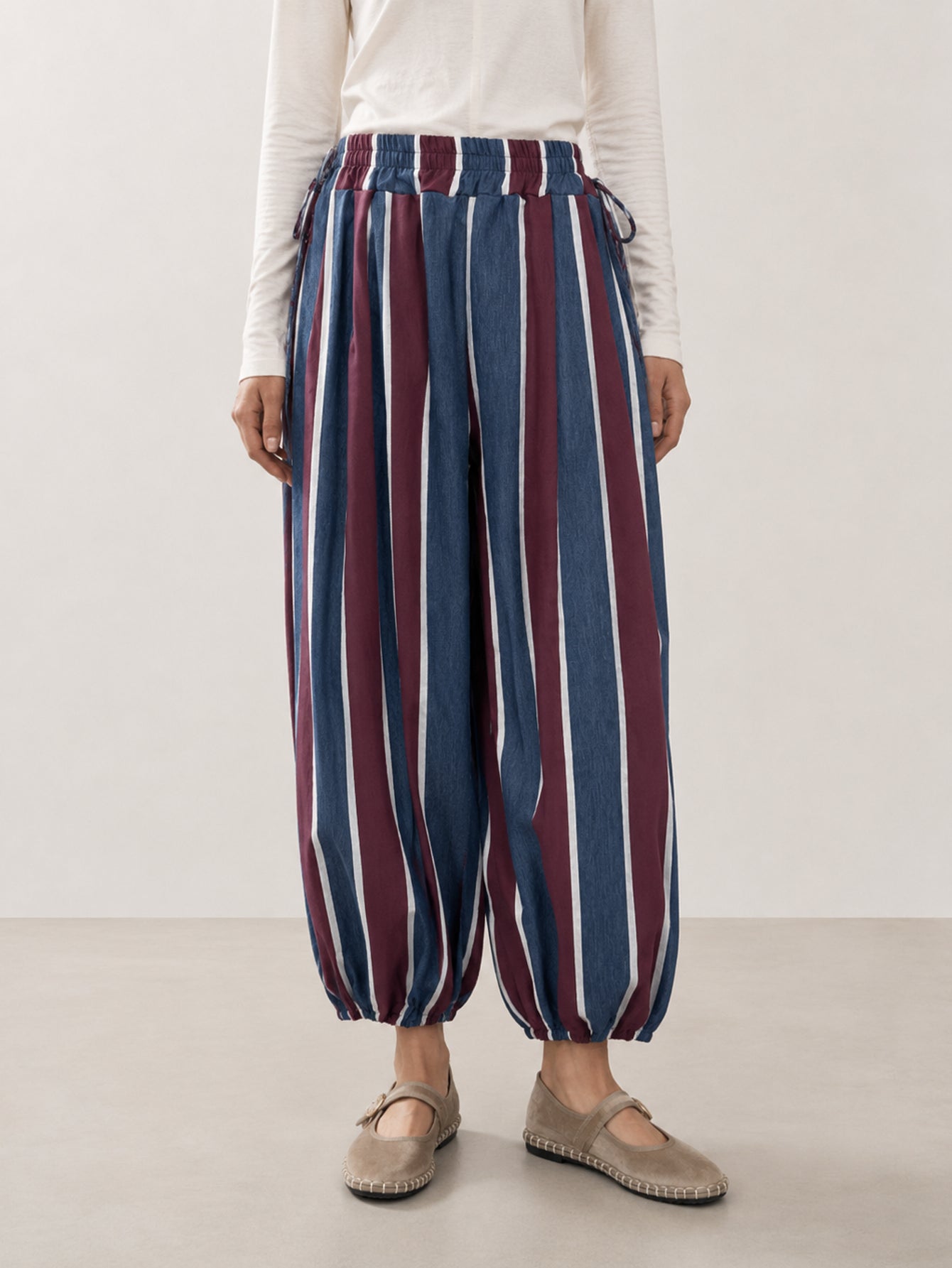 pantalon à rayures en coton vue 12