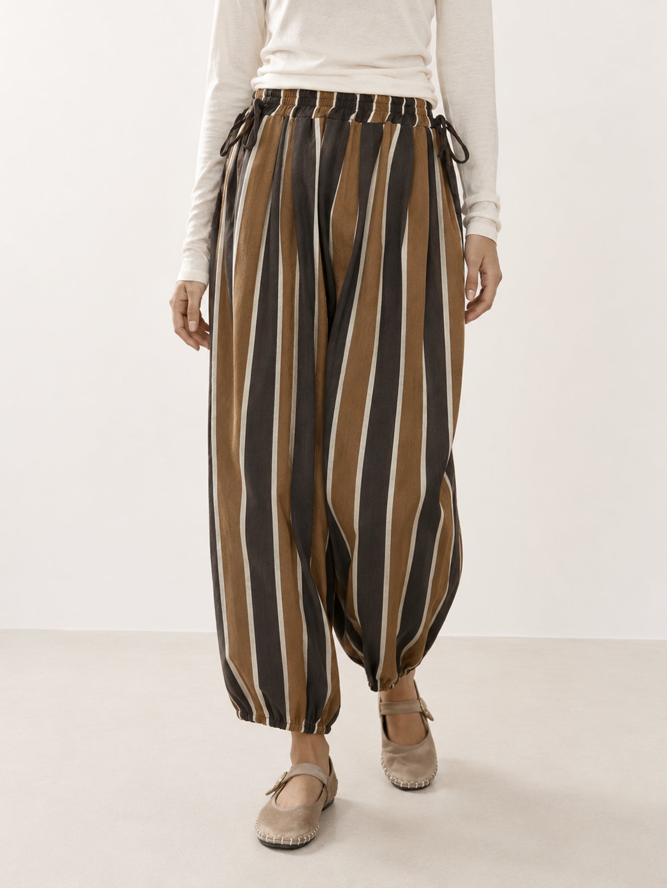pantalon à rayures en coton vue 02