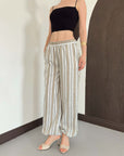 pantalon large a rayures image 4