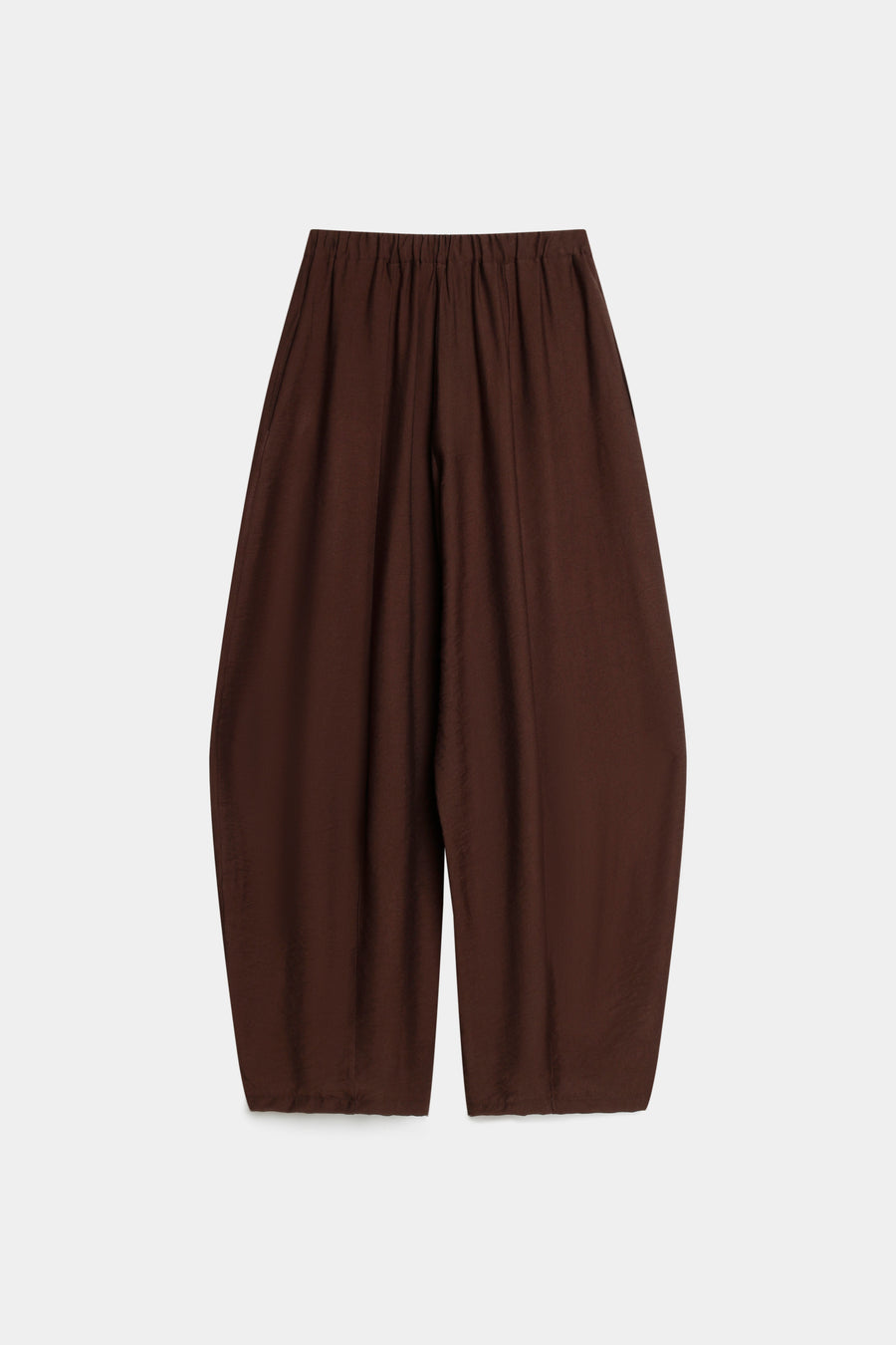 Pantalon ballon chocolat présenté à plat de dos
