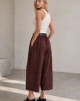 Pantalon barrel 7 8 en coton