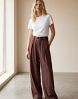 Pantalon barrel 7 8 en coton