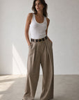 Pantalon barrel 7 8 en coton