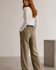 Pantalon barrel 7 8 en coton