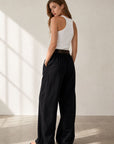 Pantalon barrel 7 8 en coton
