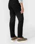 pantalon noir dos poches passepoilées