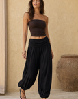 pantalon bouffant en viscose taille drapee image 4