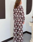 top13798 pantalon palazzo marron a motif floral image 5