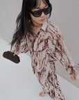 pantalon palazzo imprime serpent rose image 1