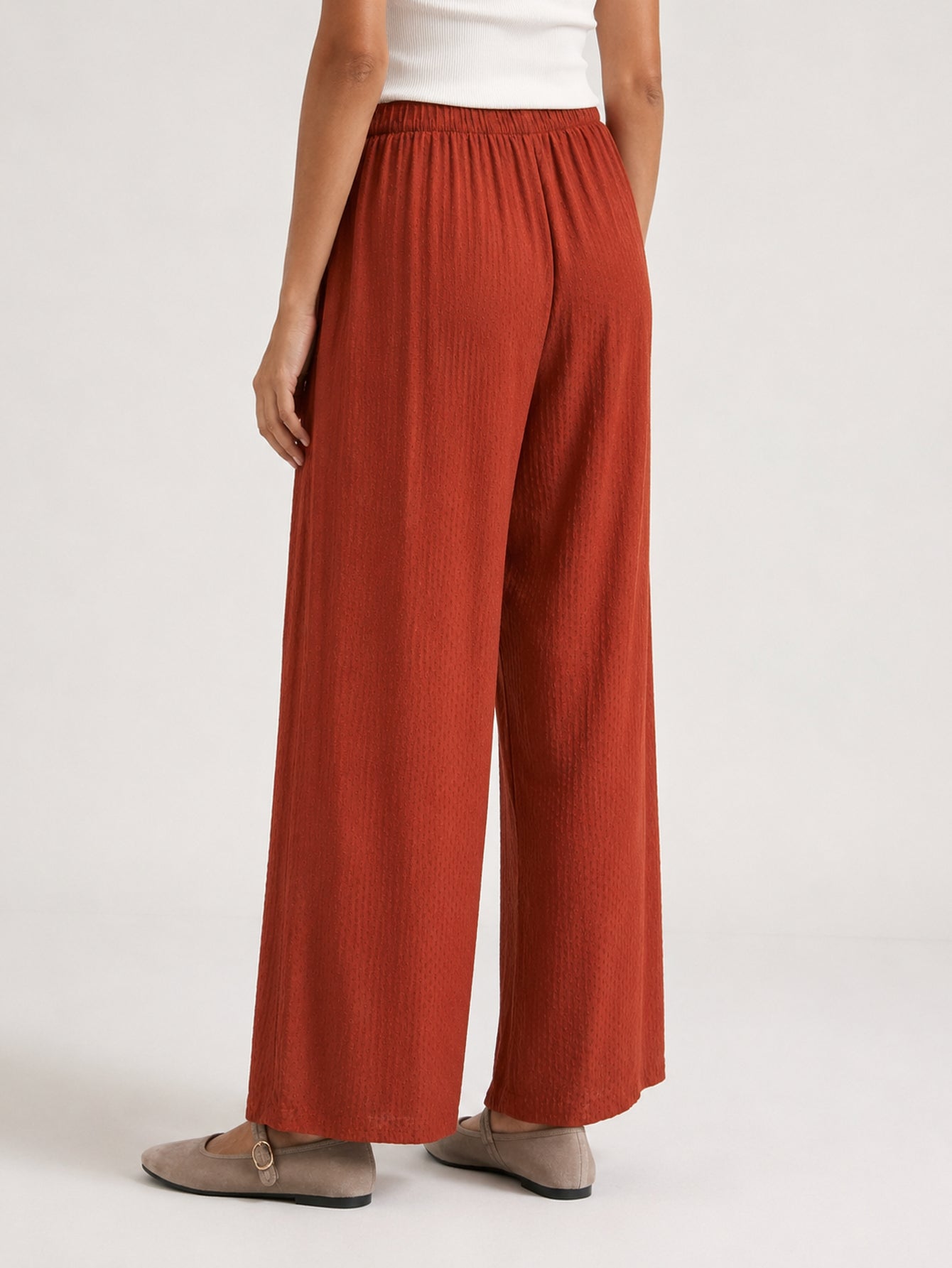 pantalon fluide rouille dos