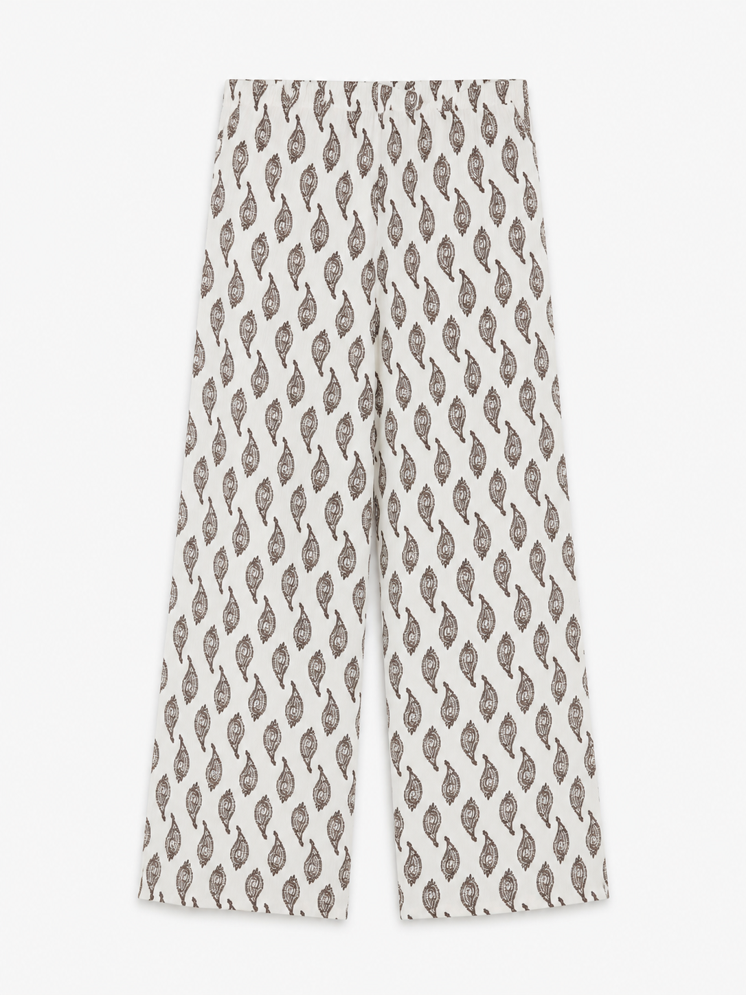 pantalon large imprime cachemire texture image 1