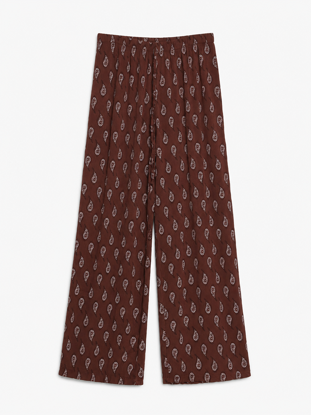 pantalon large imprime cachemire texture image 2