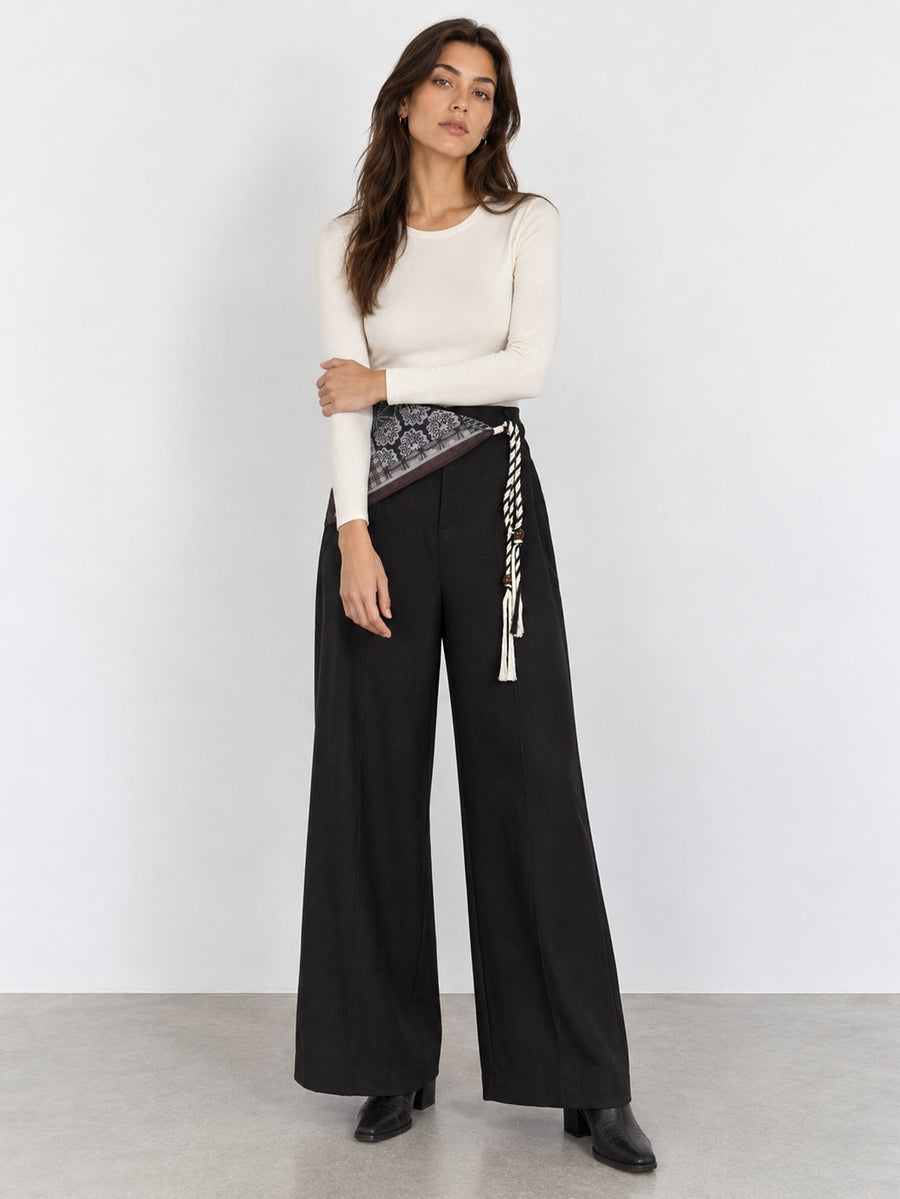 Silhouette pantalon large noir