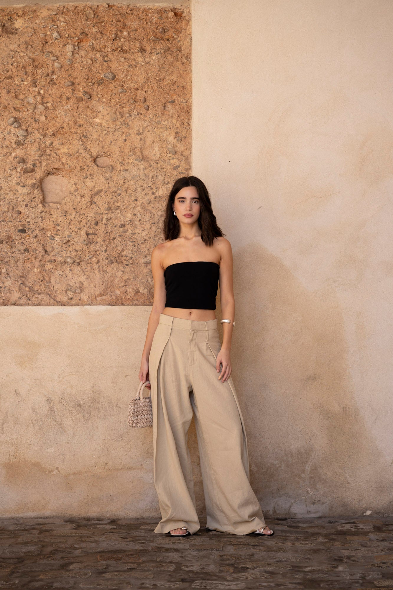 Pantalon oversize en lin Sapiato