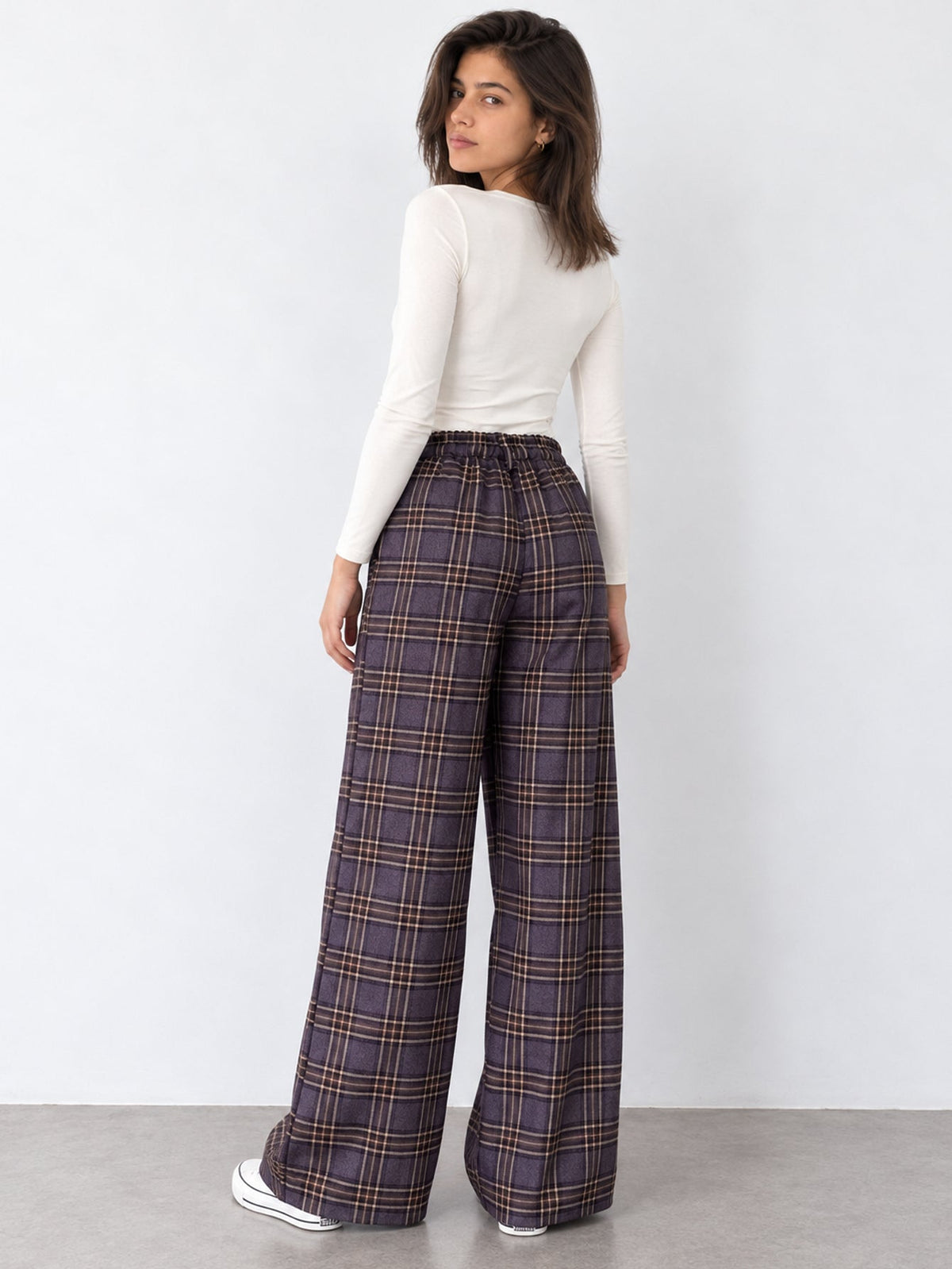 pantalon palazzo bordeaux vue dos