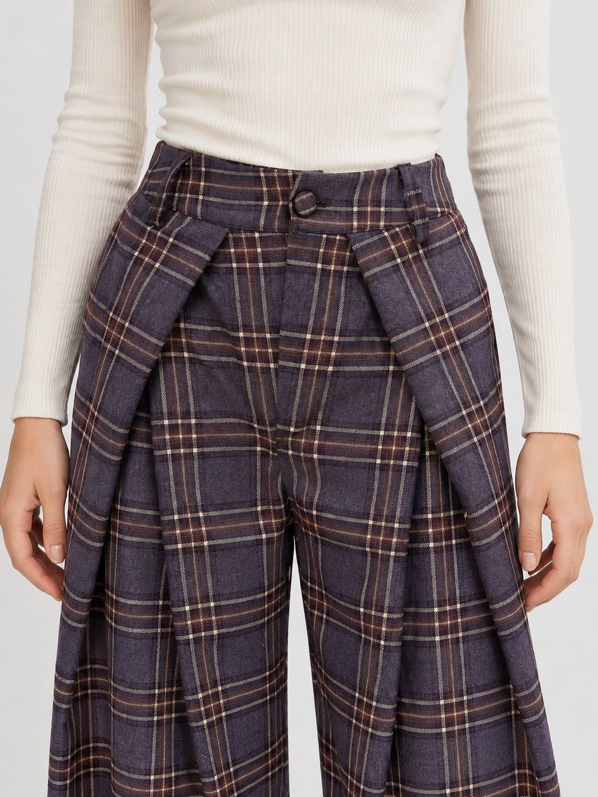 pantalon palazzo bordeaux vue de profil