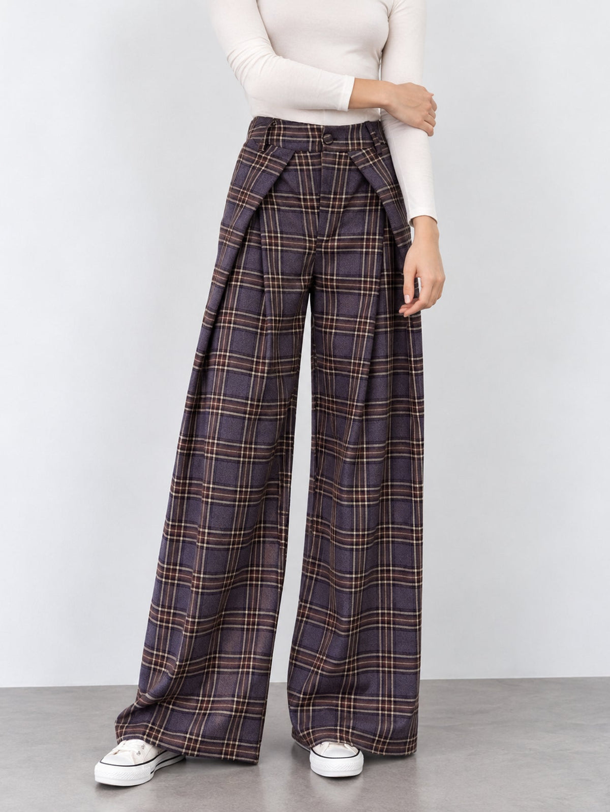 pantalon palazzo coloris bordeaux