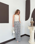 top13836 pantalon palazzo blanc a pois image 3