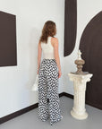 top13836 pantalon palazzo blanc a pois image 4