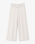 pantalon large en viscose a ceinture cloutee image 1
