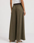 pantalon palazzo kaki vue dos