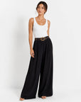 pantalon palazzo noir vue entière
