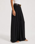 pantalon palazzo noir vue profil