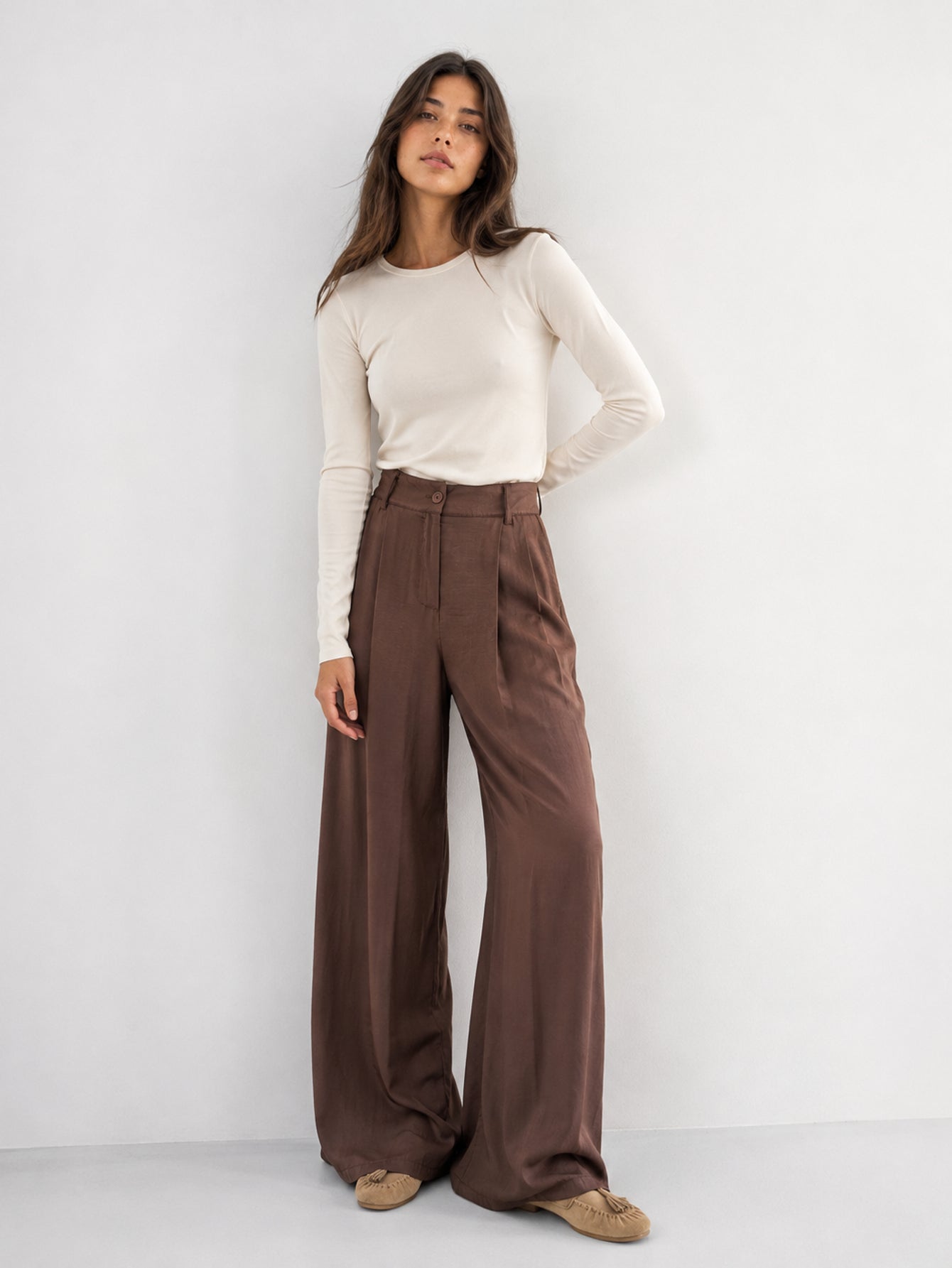 pantalon palazzo bordeaux passants de ceinture