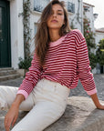 pull à rayures en maille vue 01